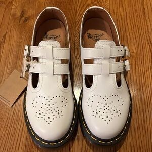 NWT White Mary Jane Dr Martens